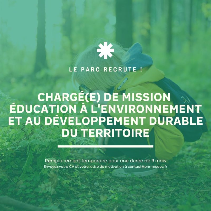 Recrutement : chargé(e) de mission Éducation à l'environnement