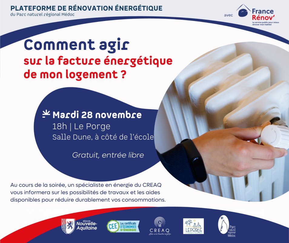 Soire d'info : Comment agir sur la facture nergtique de mon logement ? 