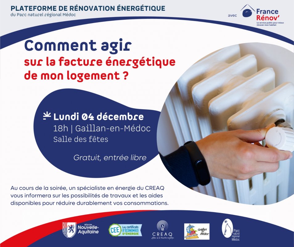 Soire d'info : Comment agir sur la facture nergtique de mon logement ? 